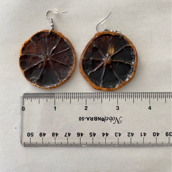 Real Lemon Earrings - Picture 7 of 8
